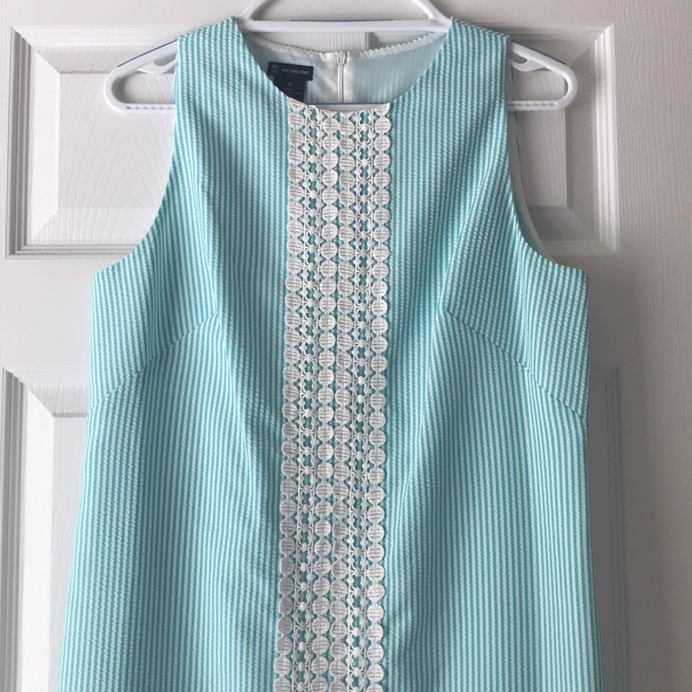 Blue and white gingham sundress